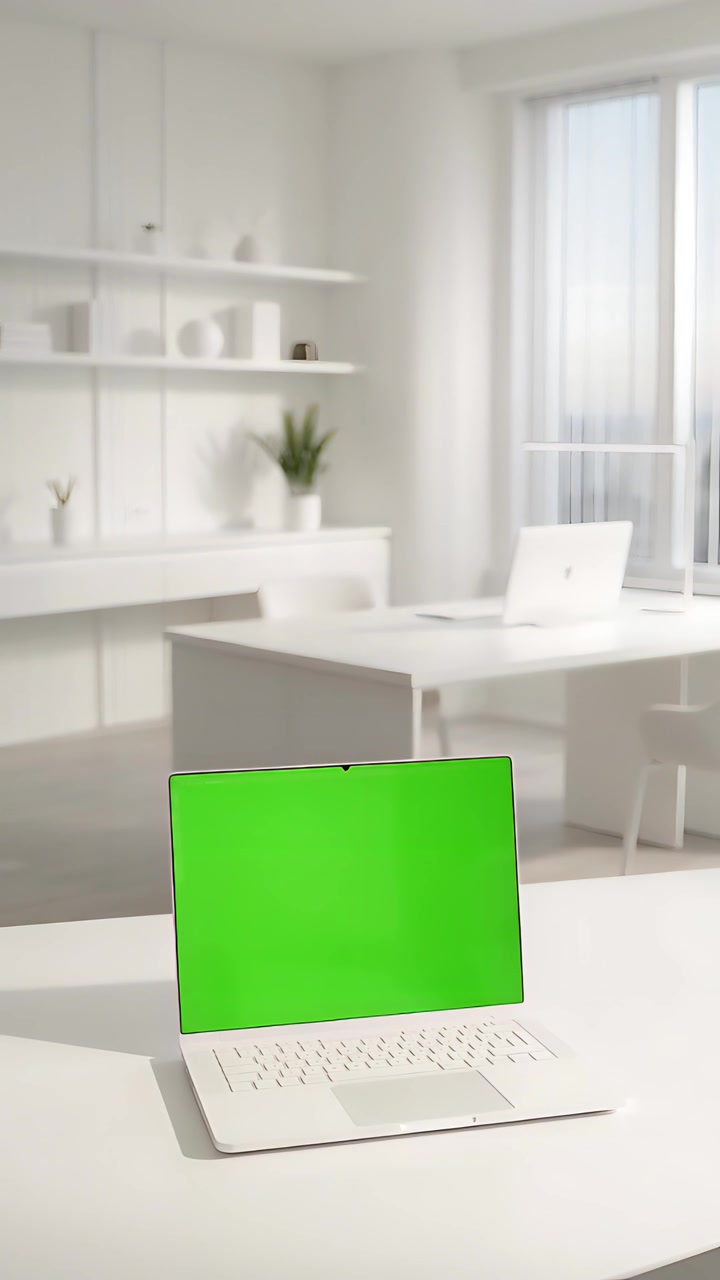 Video Mockup Schermo Verde Laptop 4K