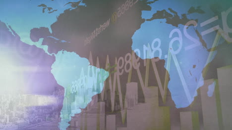 animación de la caída sobre el paisaje urbano y la gente
