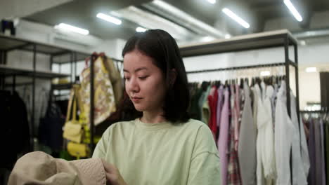 asian woman in a store