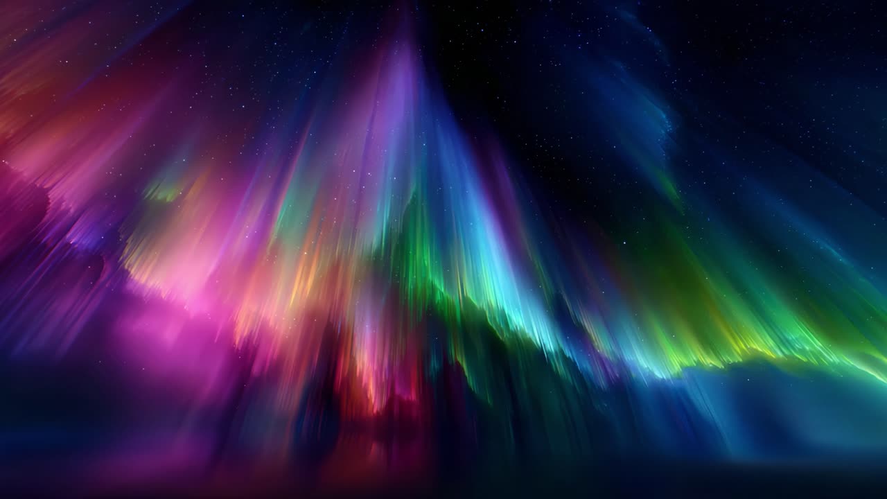 A Stunning Display of the Northern Lights Showcasing Vivid Colors in a Night Sky: Experience the Natural Wonder of Auroras Illuminating the Darkness with Brilliant Hues