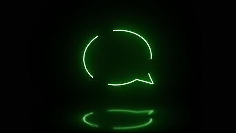 glowing green circle arrow
