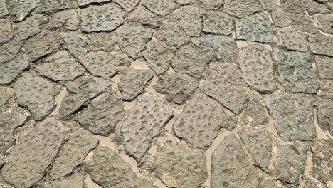 detailed view of textured stone pavement