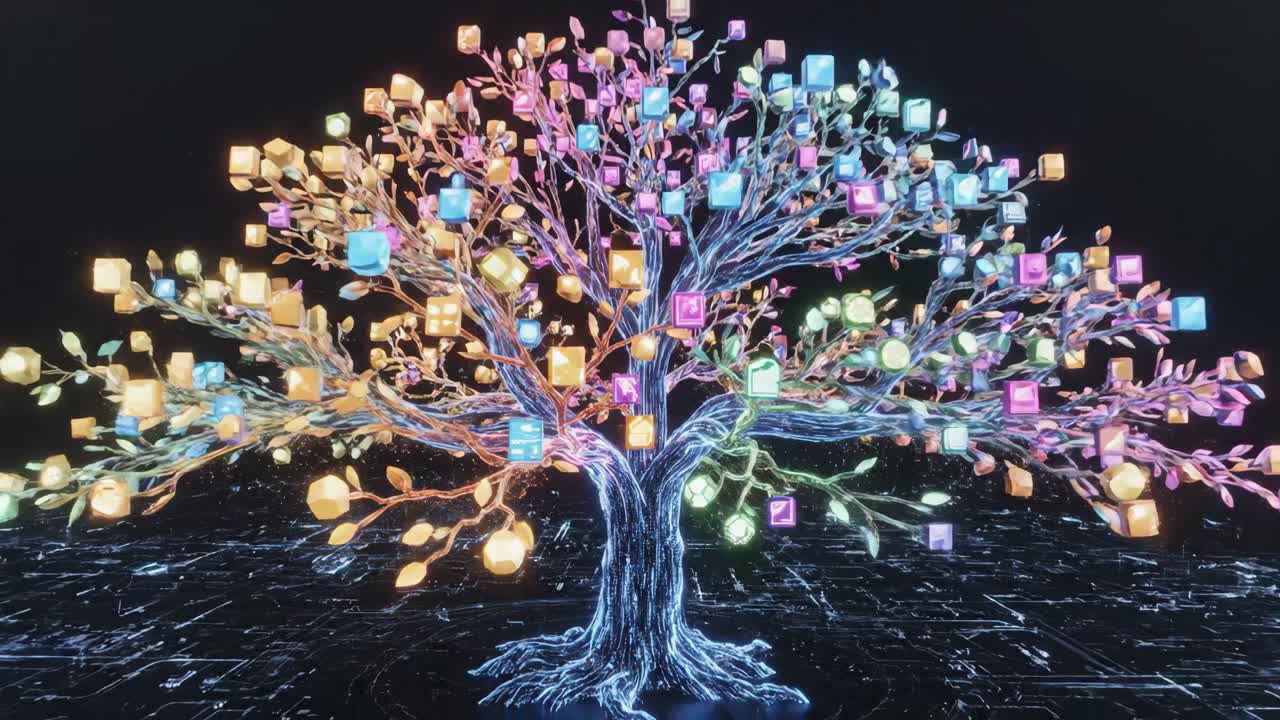 Digital Tree Representing Technology and Data