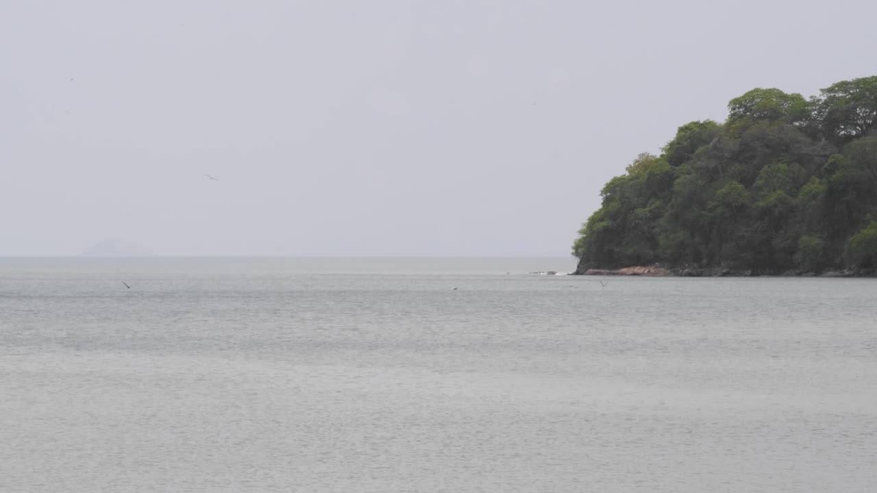 Serene Tropical Seascape: Island Coastline