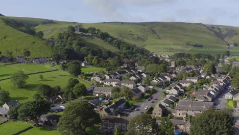 drone shot orbiting castleton 03