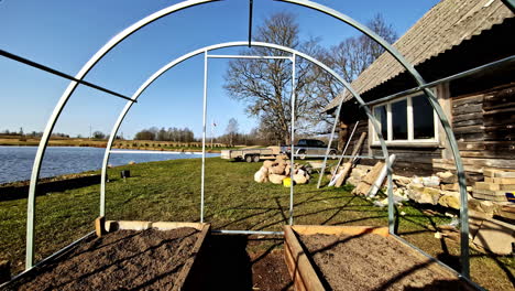greenhouse agriculture gardening soil ready to plant outdoor planting season