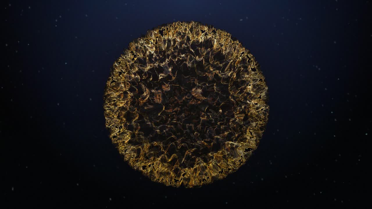 la estrella de energía líquida nace en el espacio con muchas estrellas alrededor.