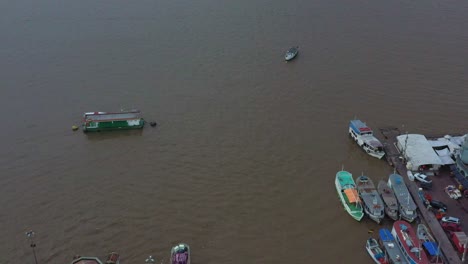 wharf along the river in the city of altamira, brazil