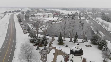 frankenmuth michigan bronners establishing aerial shot