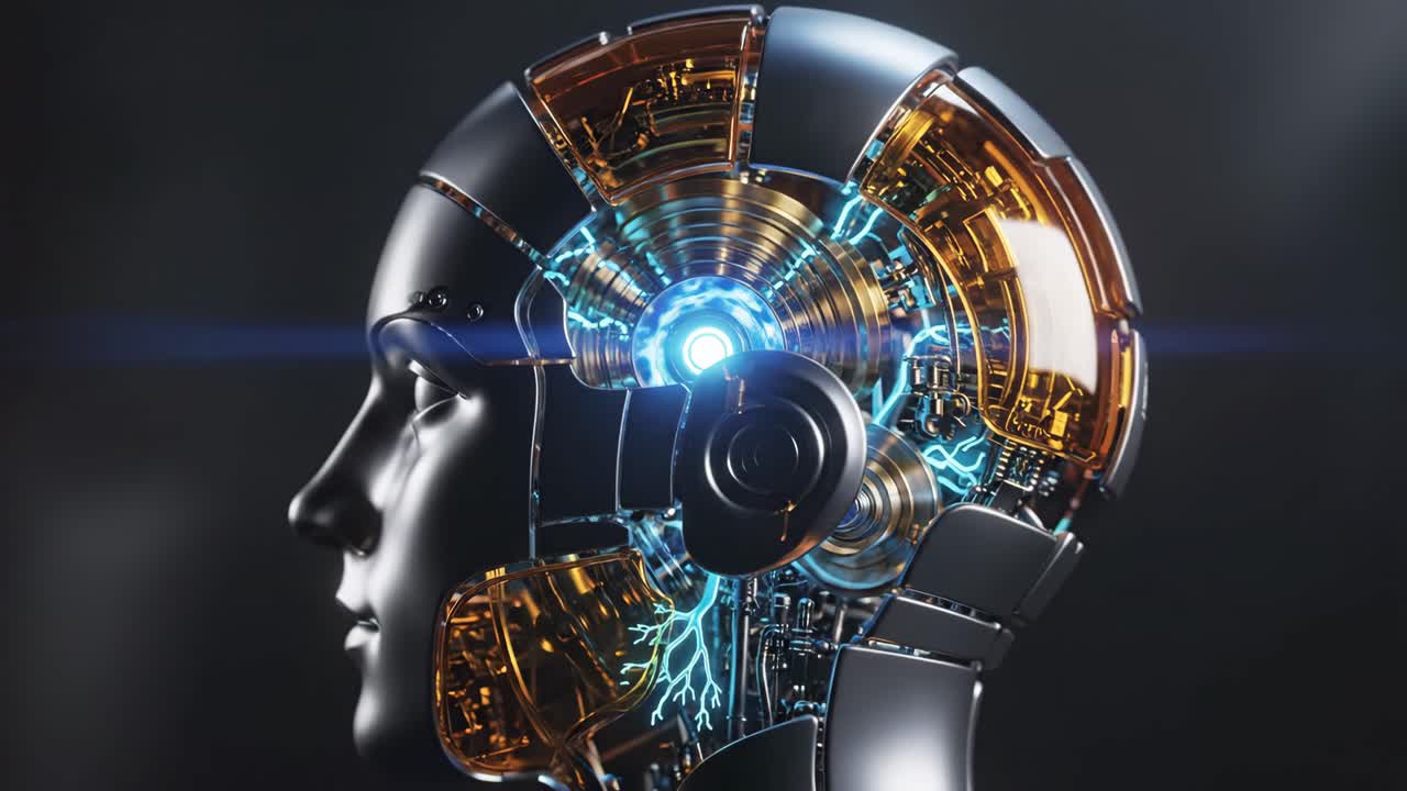 Artificial Intelligence Robot Head