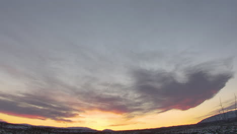 Fish-eye-Timelapse-|-Beautiful-sunset-with-moving-clouds-in-Iceland