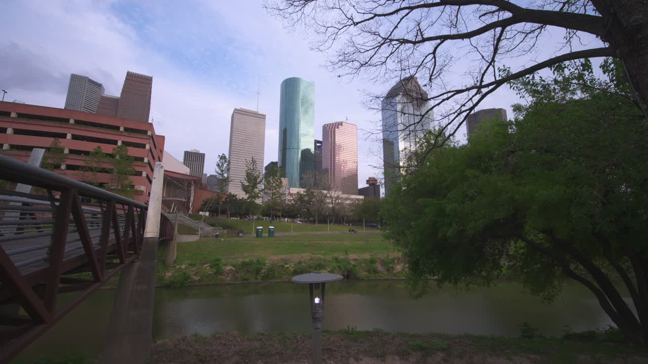 Expansive Establishing Shot of Houston Skyline in 4K