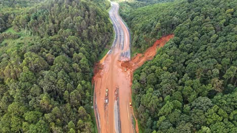 landslide on mountain highway