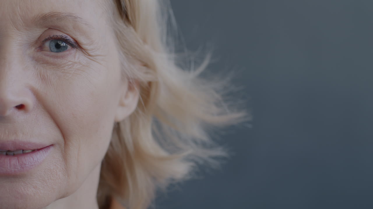 Close-up portrait of a smiling older woman