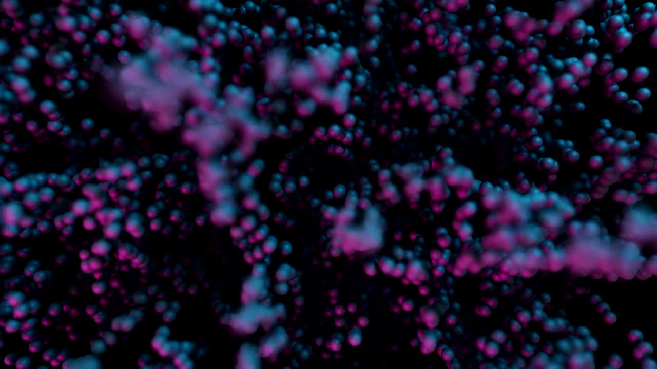 Abstract 3d background rendering with rhythmically moving balls.