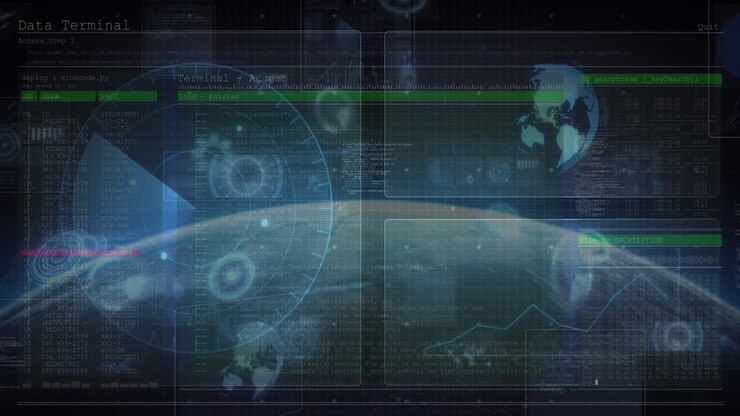 Animation of data processing over globe