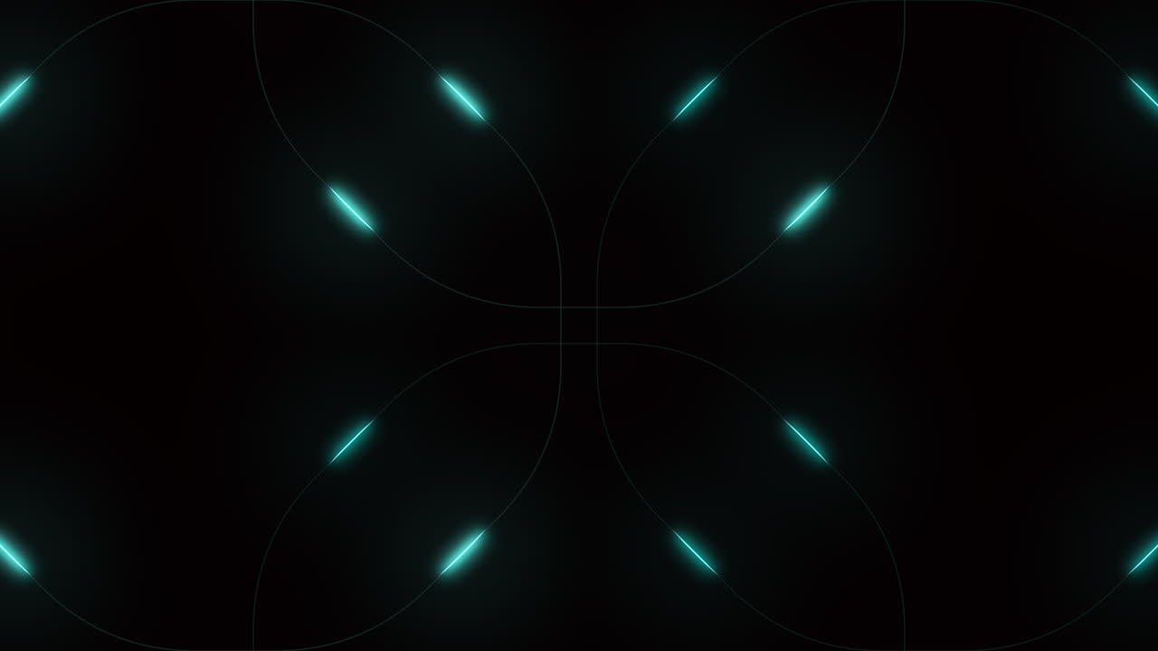A mesmerizing blue circular pattern on a black backdrop features interlocking rings, the smaller ensconced within the larger, creating a surreal, ethereal effect without any visible support