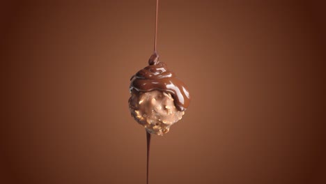 chocolate ice cream while rotating with alpha channel