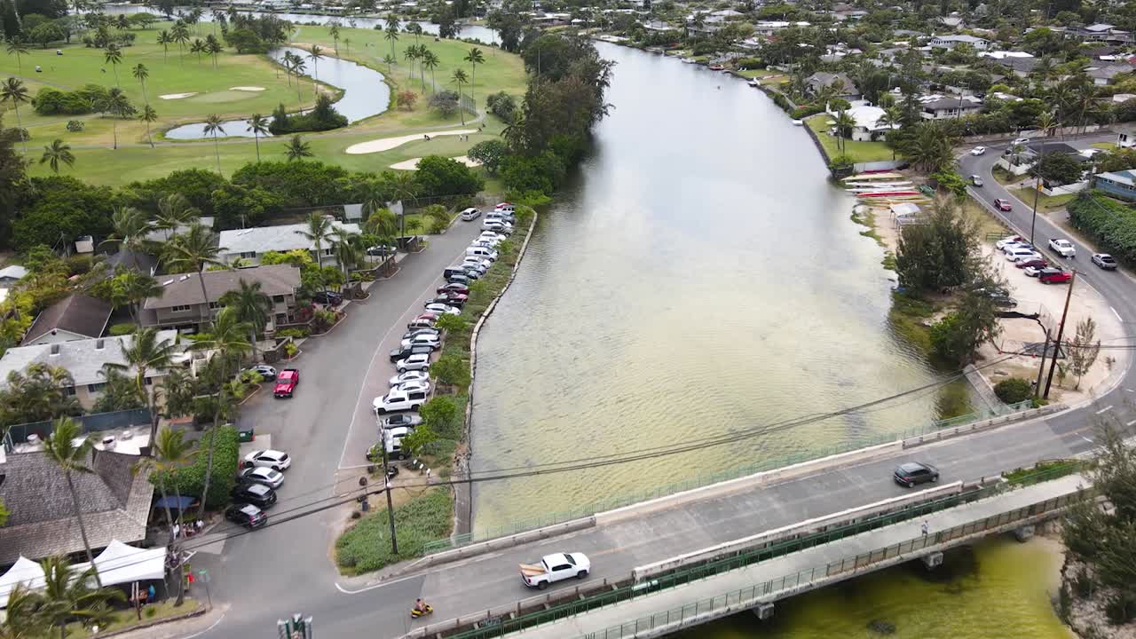 하와이, 오아후 섬의 드론 영상. 풀 hd