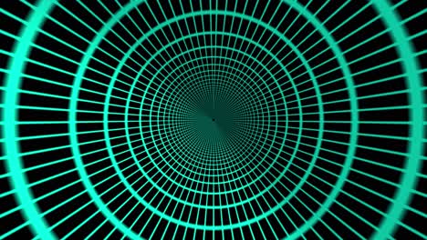 multi color grid wormhole 3d rendering animation