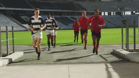 Male-rugby-players-returning-the-dressing-room-after-the-match-4k