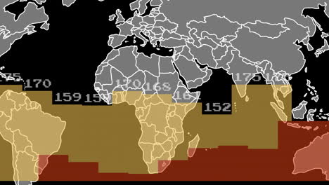 Animación-Del-Mapa-Mundial-Sobre-Diagramas-Con-Datos