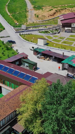 aerial view of a countryside resort