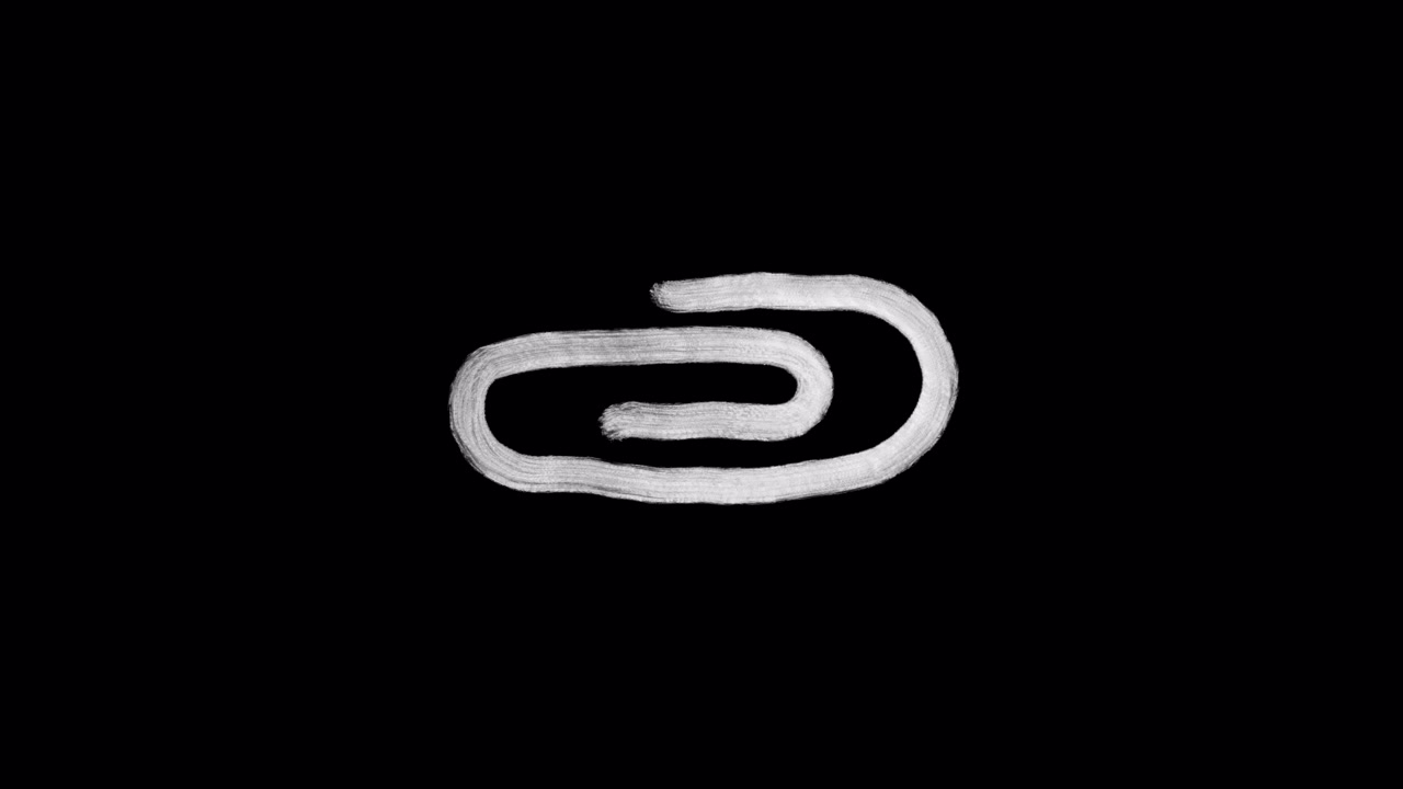 Animated White Paperclip