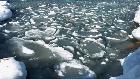 View-of-ice-chunks-crashing-against-glaciers