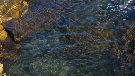 Sea-with-rocks-at-beach-4k