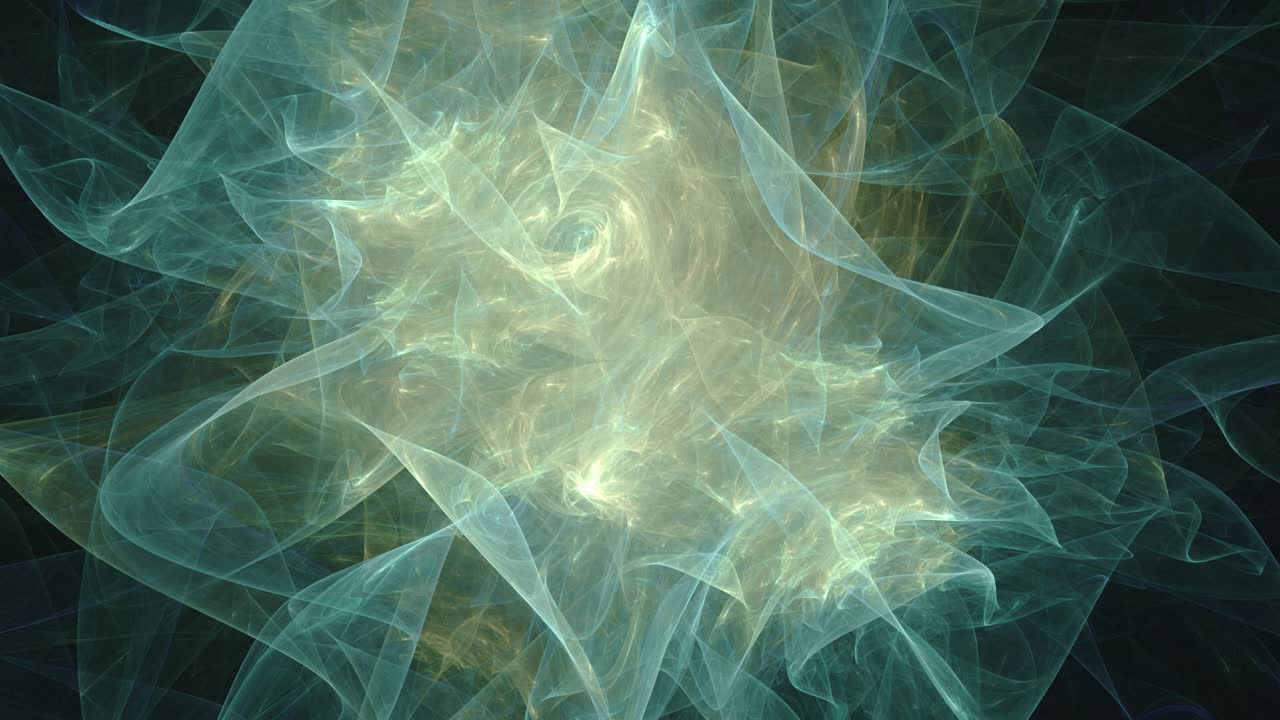 materia orgánica fractal de aguas profundas abstractas flotante, extraña y extraña apariencia de medusa