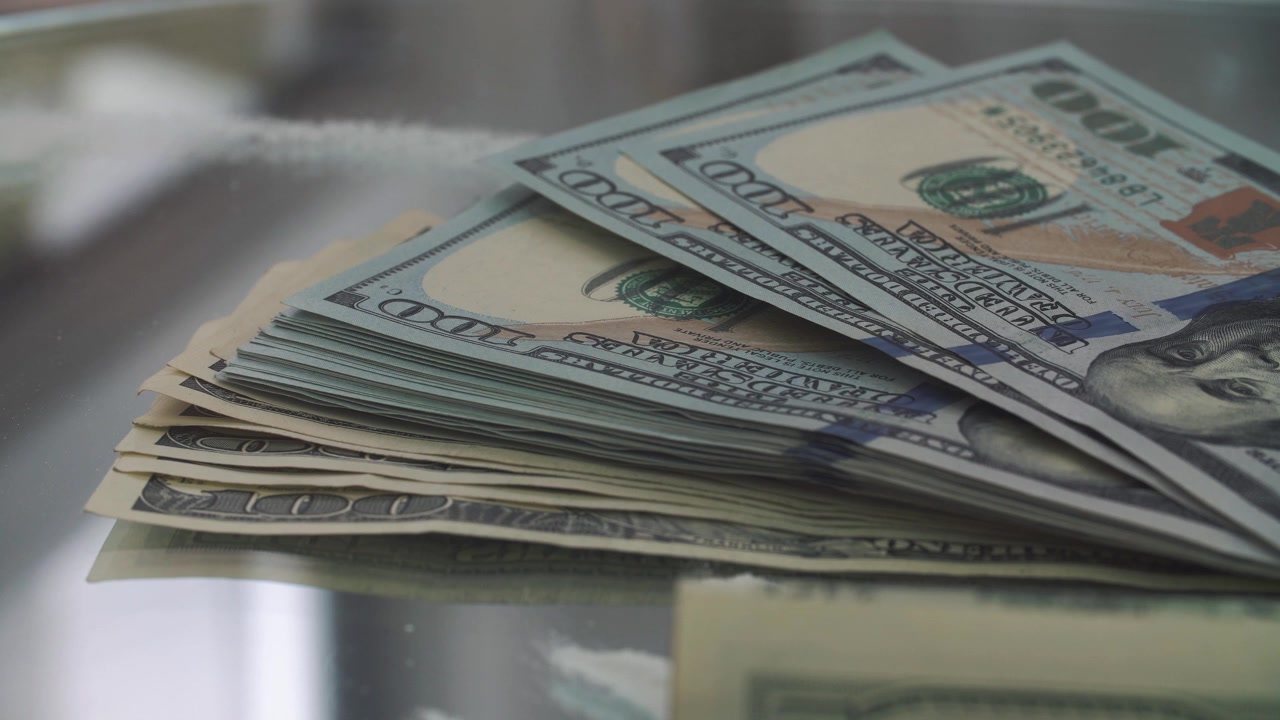 Stack of New One Hundred Dollar Bills