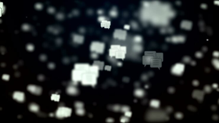 loop bubble speech set moving background
