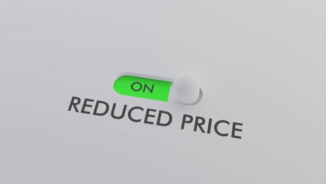 switching on the reduced price switch