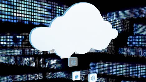 archiviazione in cloud che assorbe dati
