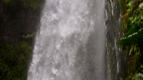 scenic salto waterfalls in chile - tilt down shot