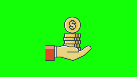 saving-Money-icon-loop-animation-with-alpha-channel,-transparent-background,-ProRes-444