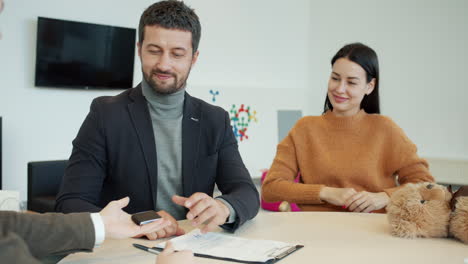 business meeting or contract signing