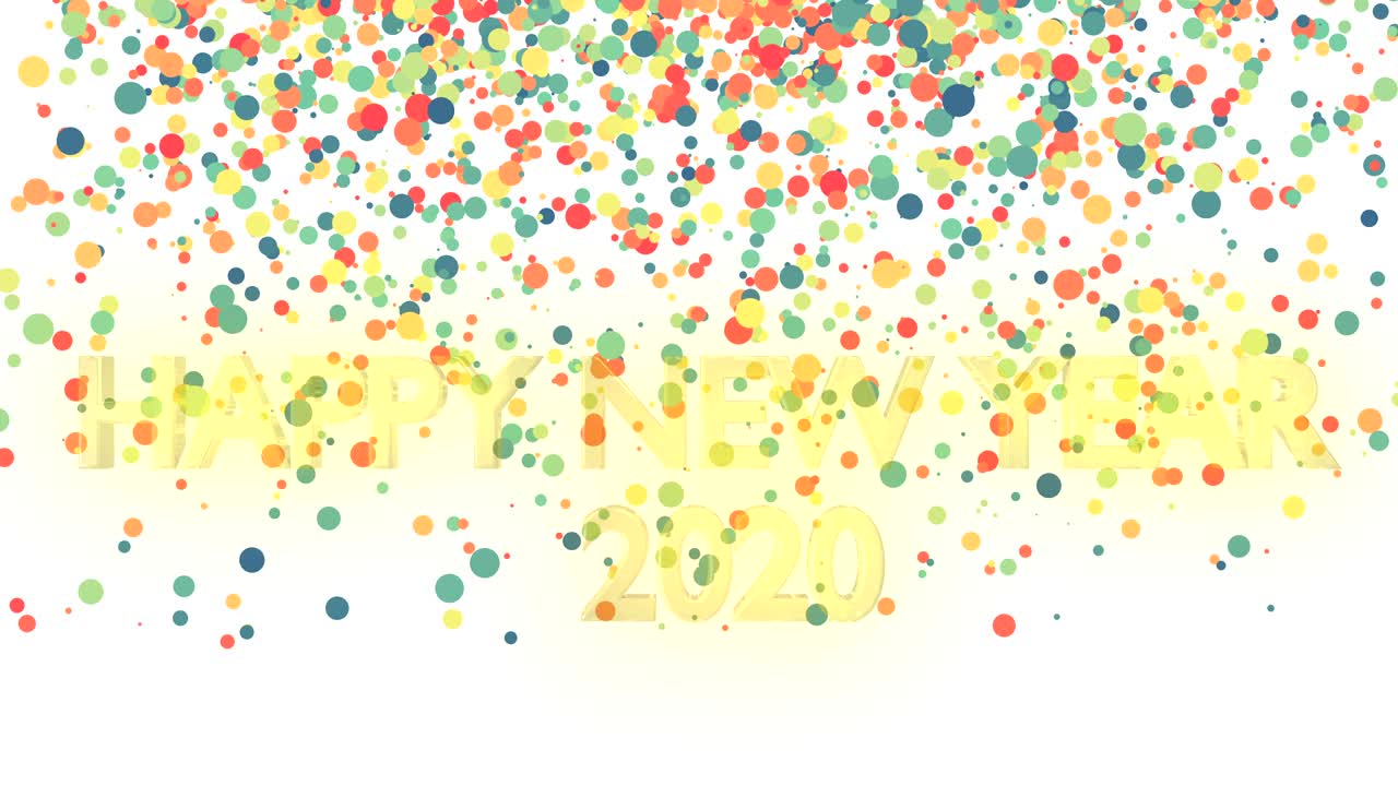 2020년 새해 축하합니다 - 입자 다채로운 배경