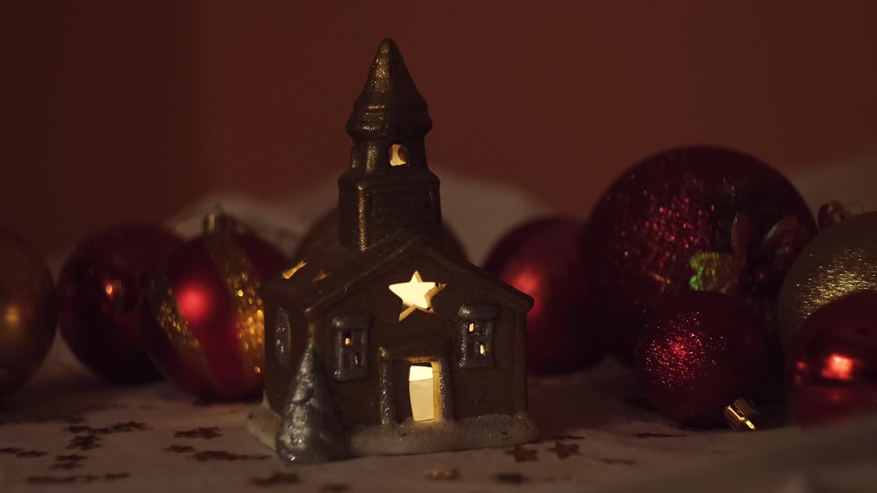 Decoração de Igreja de Natal com Enfeites