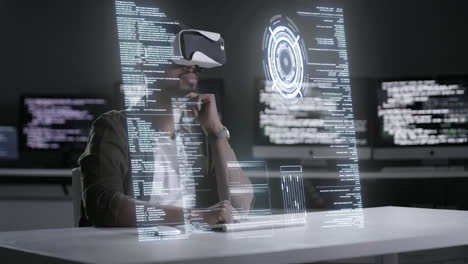 imágenes de 4k de un joven programador que se mueve