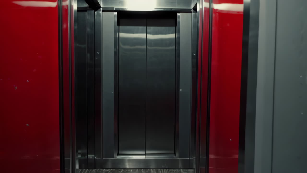 건물 복도 에 있는 엘리베이터