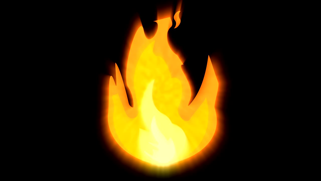 Cartoon flame animation. Flame background and texture.cartoon fire animation. 4k video