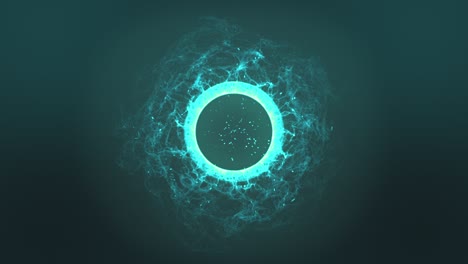 video en 4k de un círculo azul abstracto con efecto de luz.