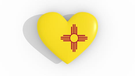 corazón en los colores de la bandera de nuevo méxico pulsa, bucle
