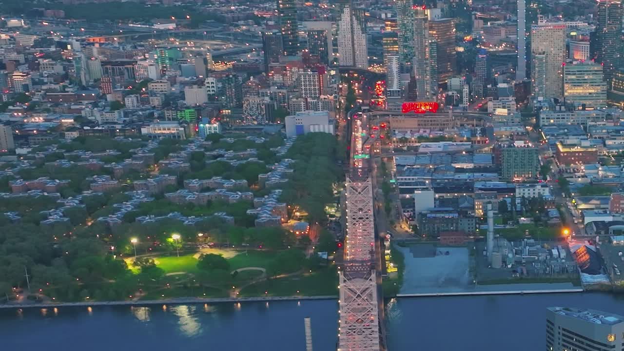 Aerial View of New York City at Night