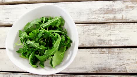 arugula in bowl