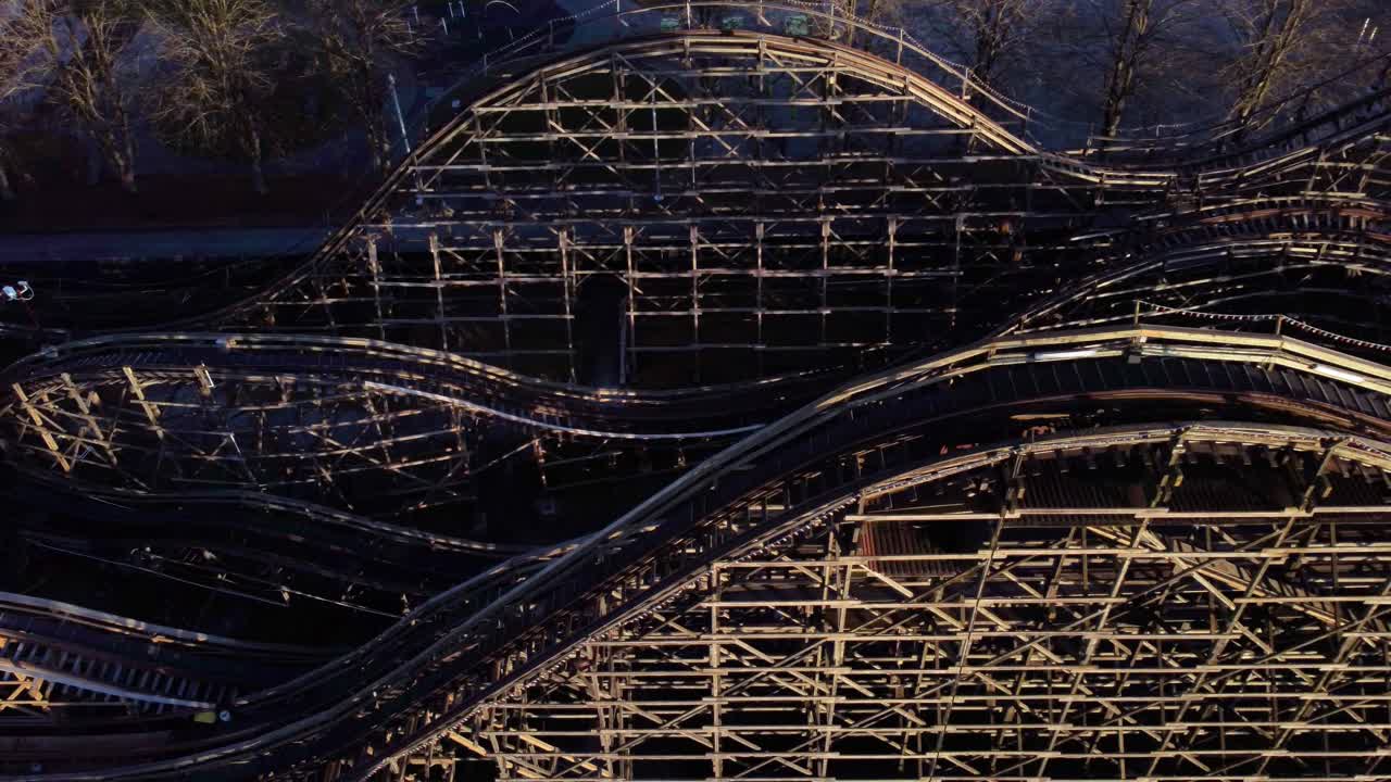 Aerial View of an Abandoned Roller Coaster