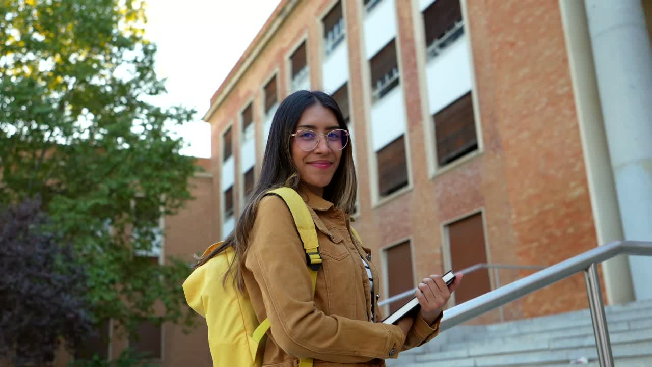 A Smiling Student on Campus