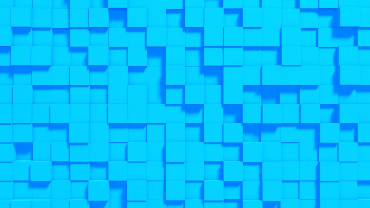 fondo digital geométrico abstracto con cubos de movimiento aleatorio. concepto minimalista moderno para transmisión o sceersaver. animación en bucle 3d.